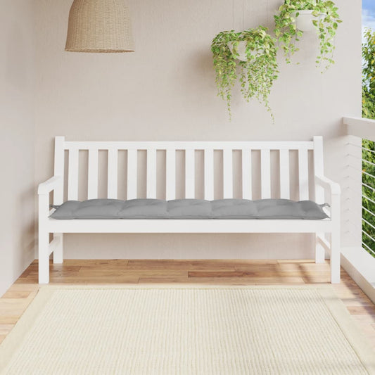Gartenbank-Auflage Grau 180x50x7 cm Oxford-Gewebe