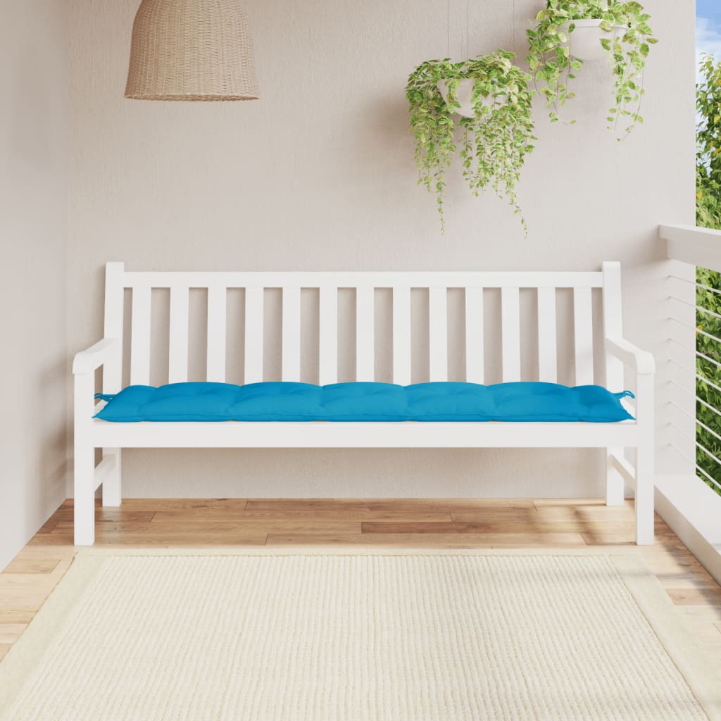 Coussin de banc de jardin bleu clair 180x50x7 cm Tissu Oxford