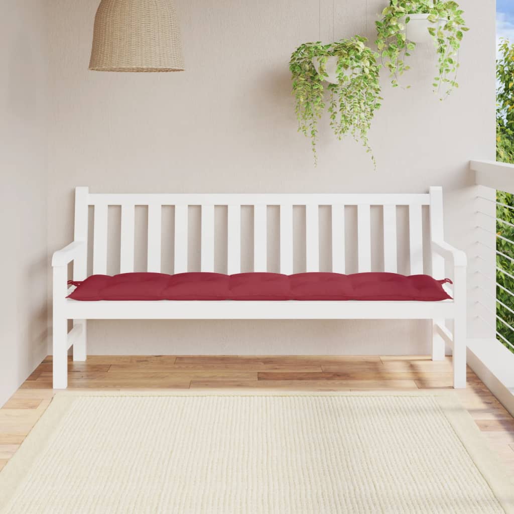 Garden Bench Cushion Wine Red 180x50x7 cm Oxford Fabric