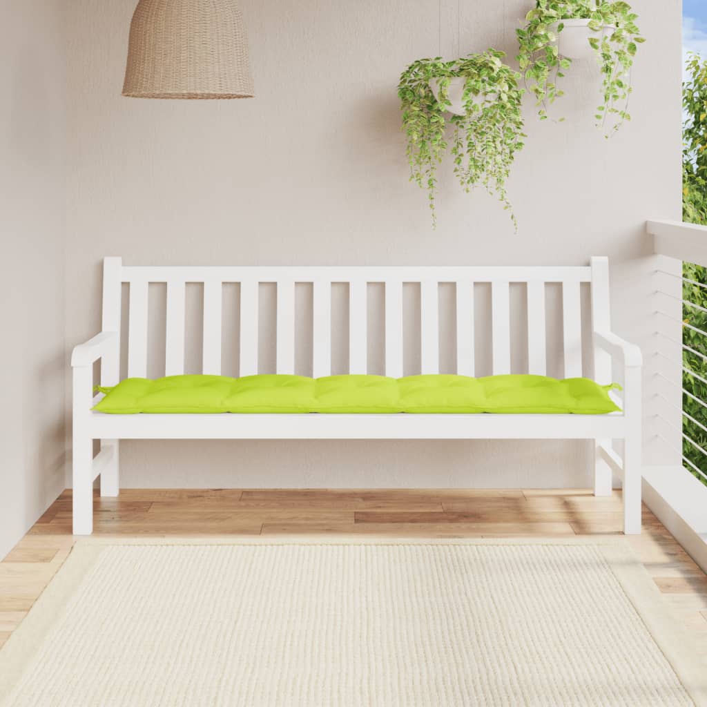 Coussin de banc de jardin vert clair 180x50x7 cm Tissu Oxford