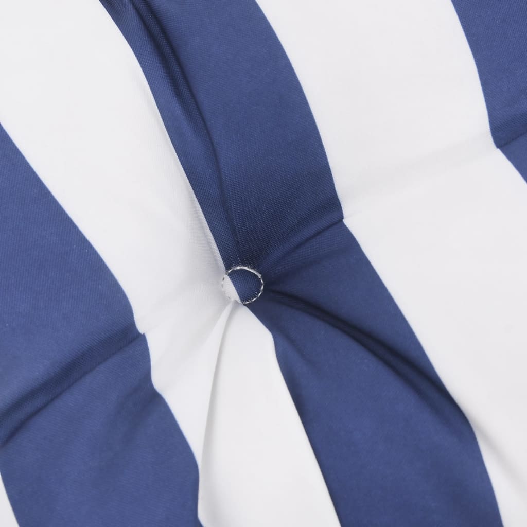 Garden Bench Cushion Blue & White Striped 180x50x7 cm