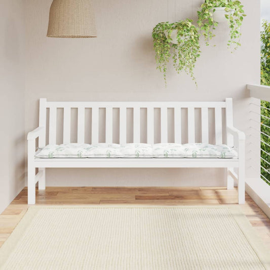 Garden Bench Cushion Leaf Pattern 180x50x7 cm Oxford Fabric