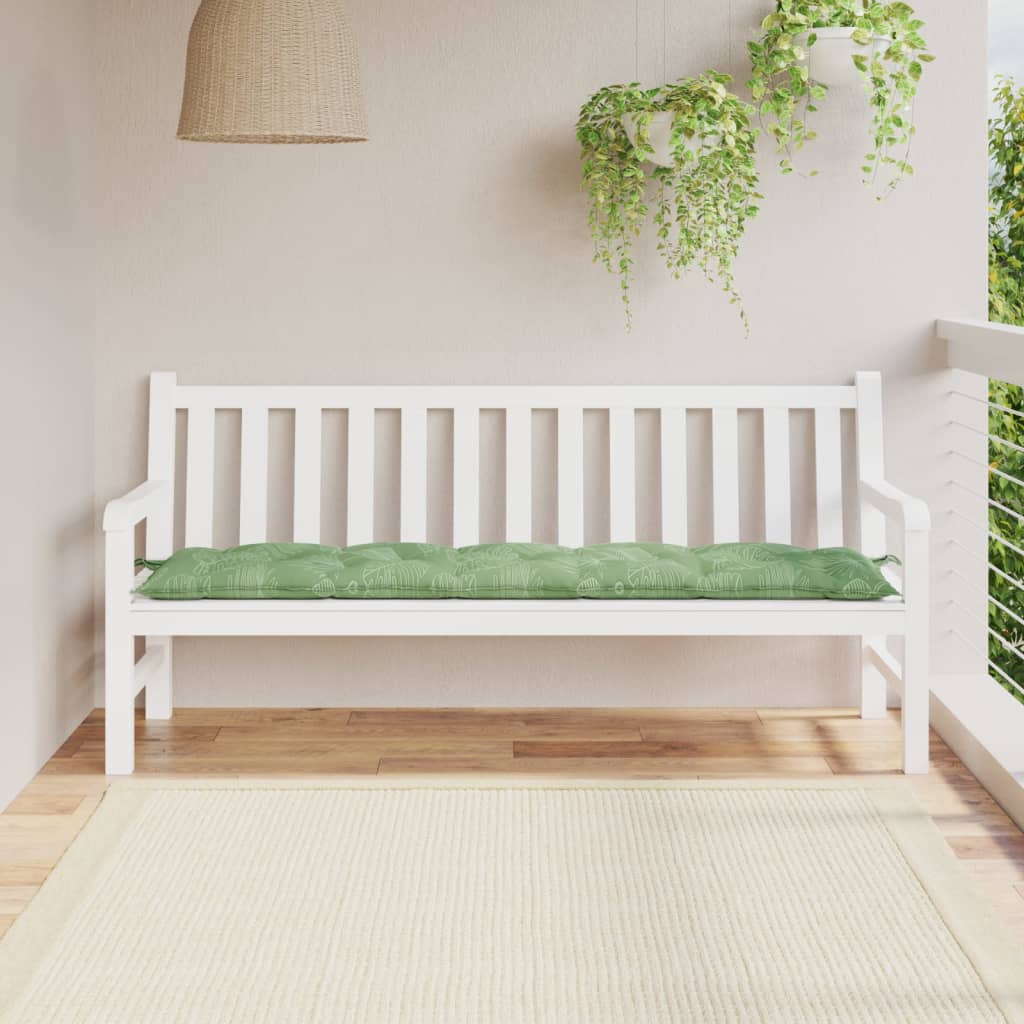 Garden Bench Cushion Leaf Pattern 180x50x7 cm Oxford Fabric