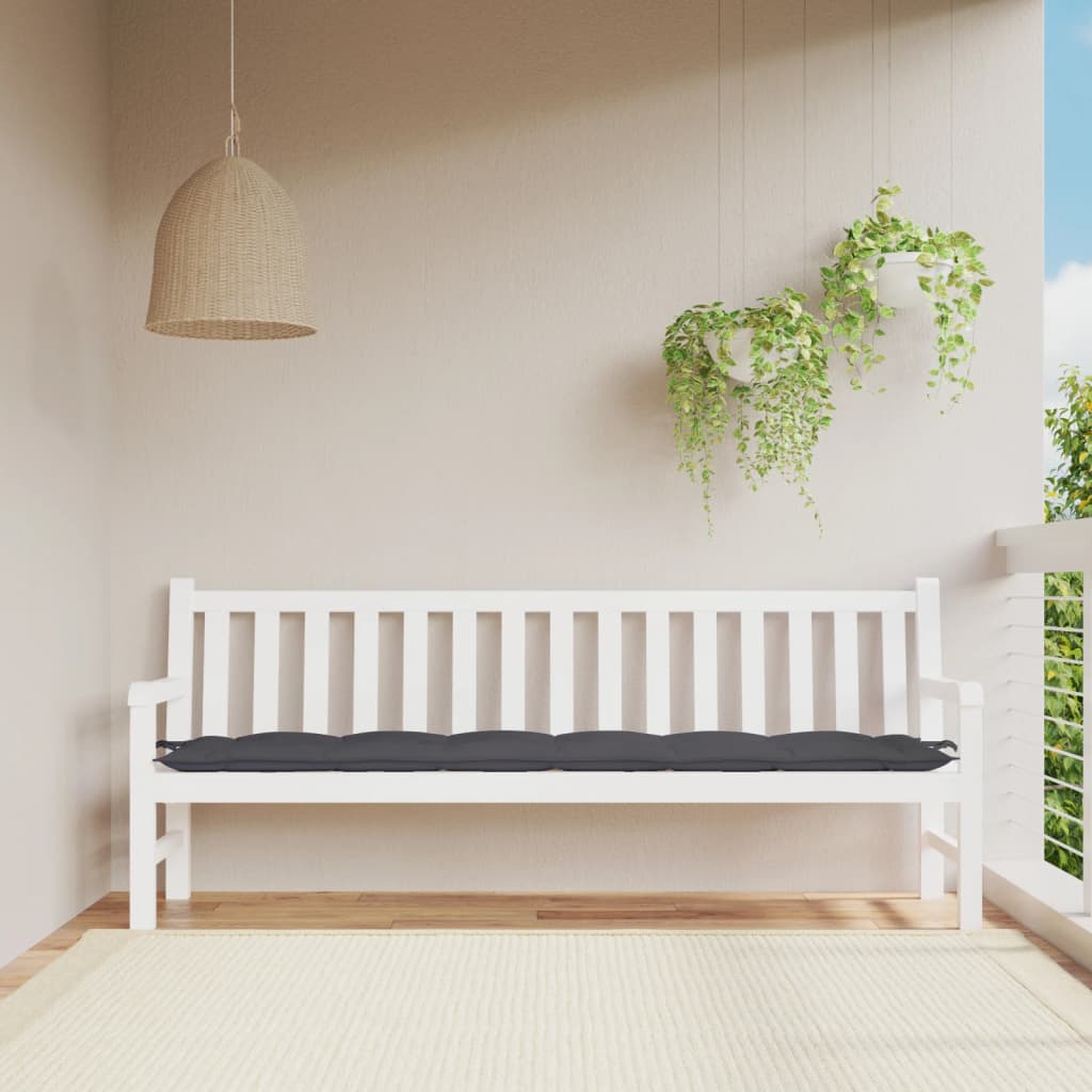 Garden bench cushion anthracite 200x50x7 cm Oxford fabric