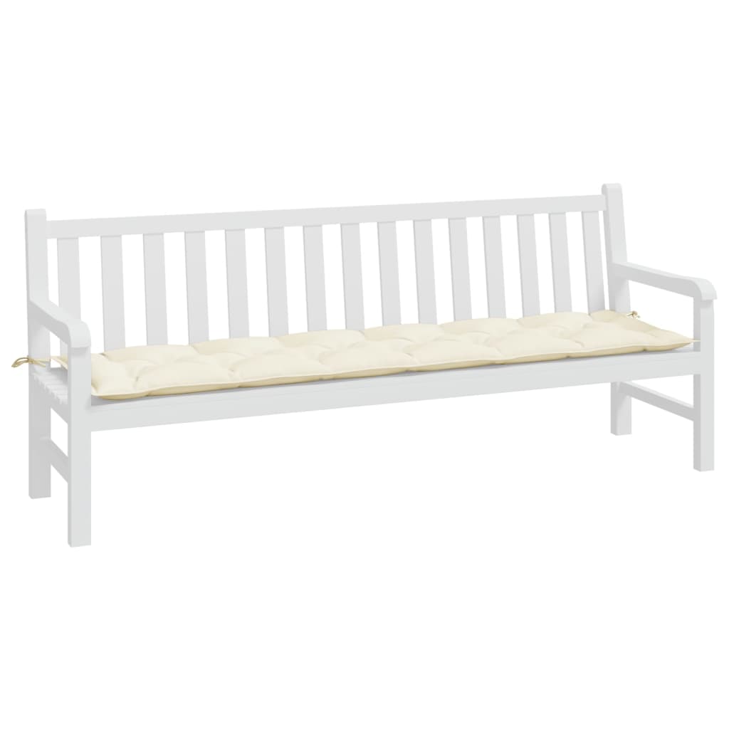Coussin de banc de jardin Crème 200x50x7 cm Tissu Oxford