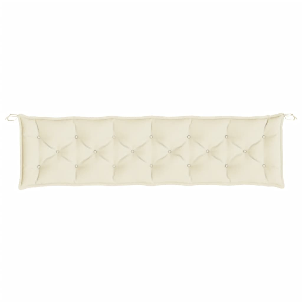 Coussin de banc de jardin Crème 200x50x7 cm Tissu Oxford