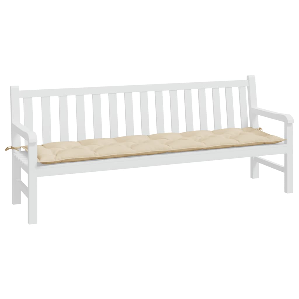 Coussin pour banc de jardin beige 200x50x7 cm Tissu Oxford