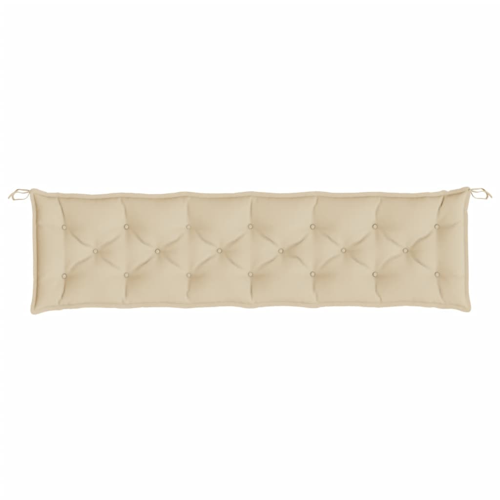Coussin pour banc de jardin beige 200x50x7 cm Tissu Oxford