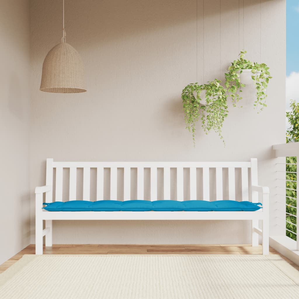 Coussin de banc de jardin bleu clair 200x50x7 cm Tissu Oxford
