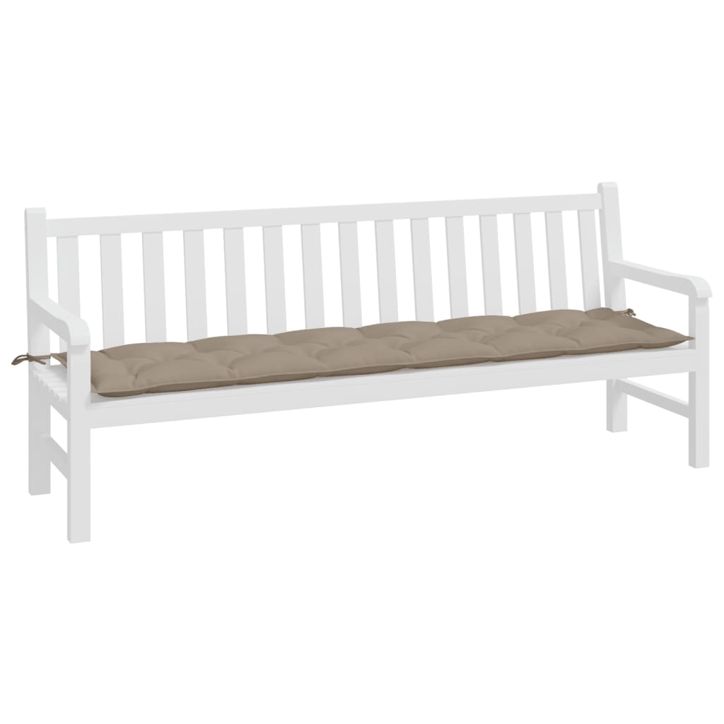 Coussin de banc de jardin taupe 200x50x7 cm Tissu Oxford