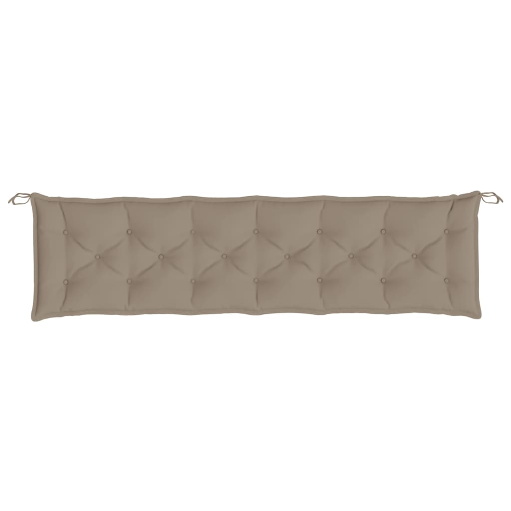 Coussin de banc de jardin taupe 200x50x7 cm Tissu Oxford
