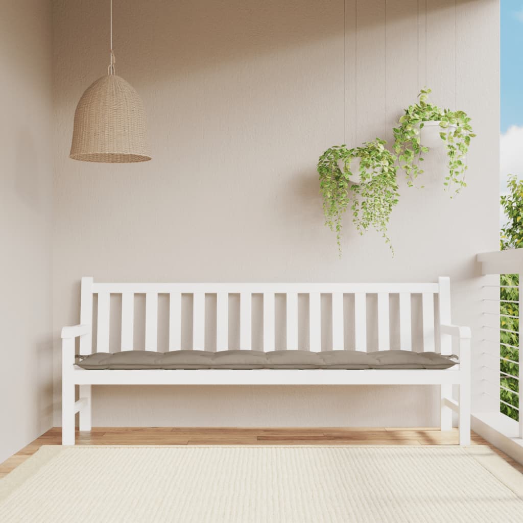 Coussin de banc de jardin taupe 200x50x7 cm Tissu Oxford