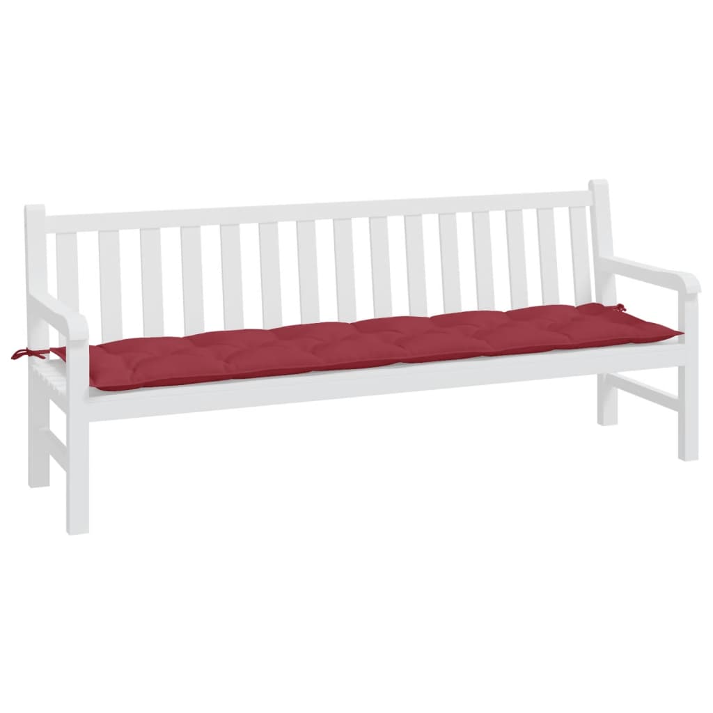 Coussin de banc de jardin bordeaux 200x50x7 cm Tissu Oxford
