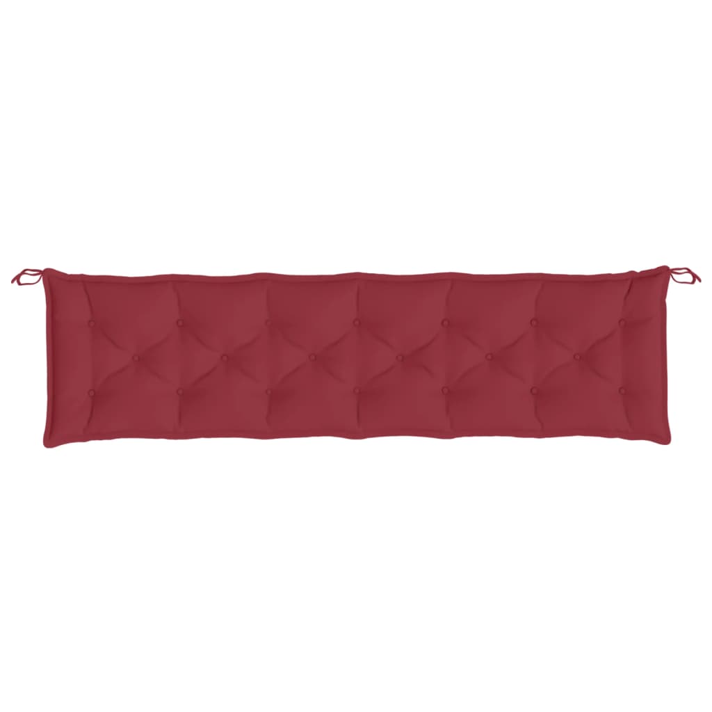 Coussin de banc de jardin bordeaux 200x50x7 cm Tissu Oxford