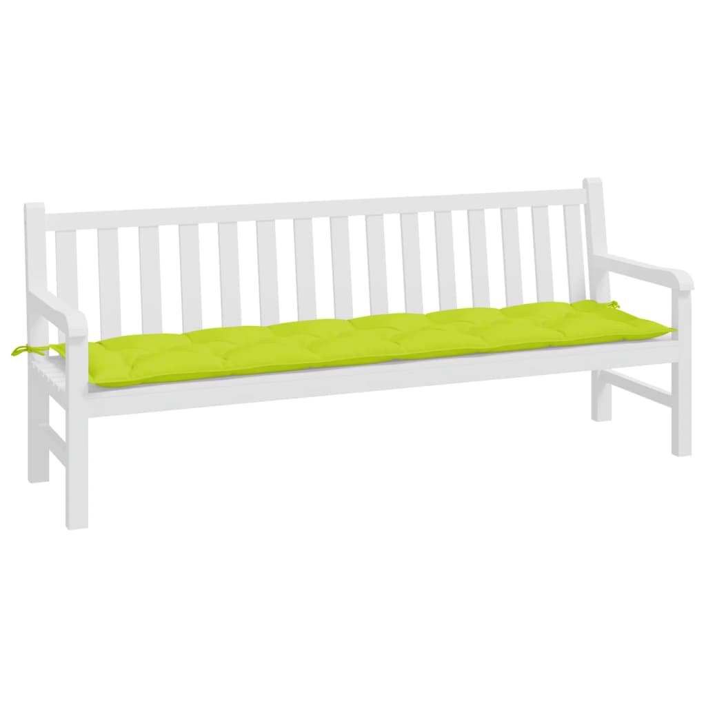 Coussin de banc de jardin vert clair 200x50x7 cm Tissu Oxford