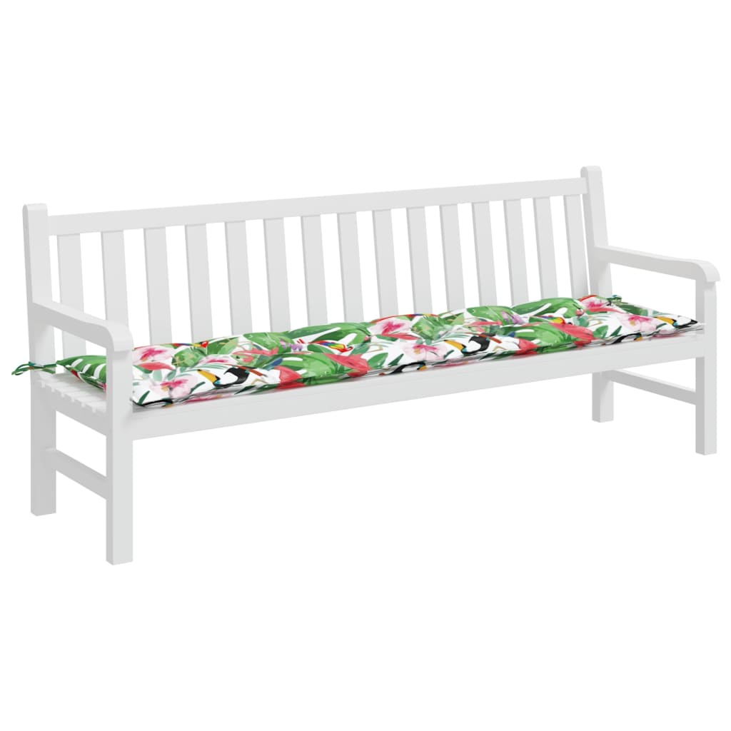 Garden Bench Cushion Multicoloured 200x50x7 cm Fabric