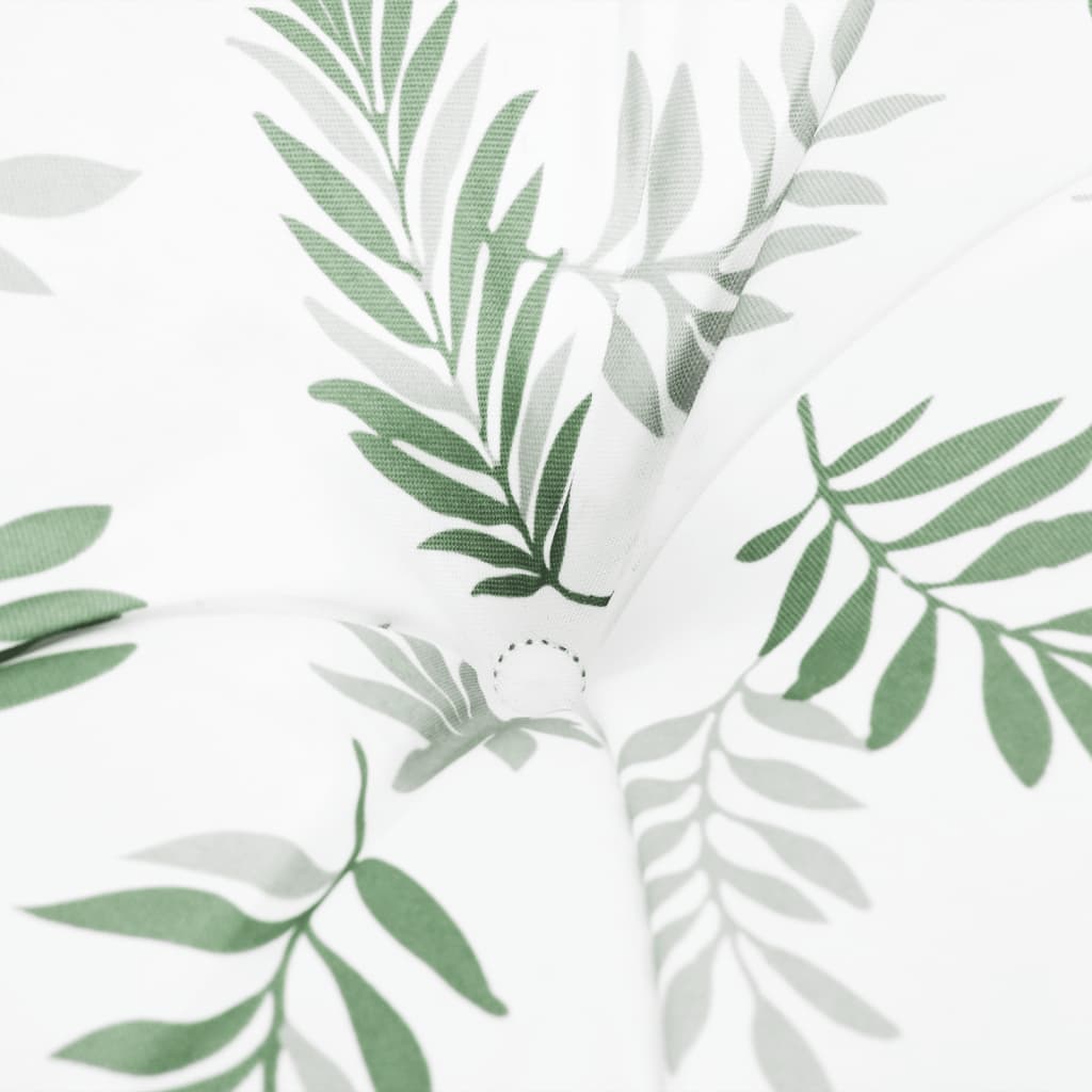 Garden bench cushion leaf pattern 200x50x7 cm fabric
