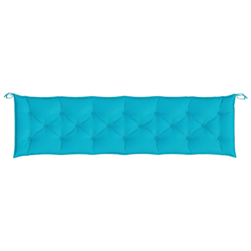 Garden bench cushion turquoise 200x50x7 cm fabric