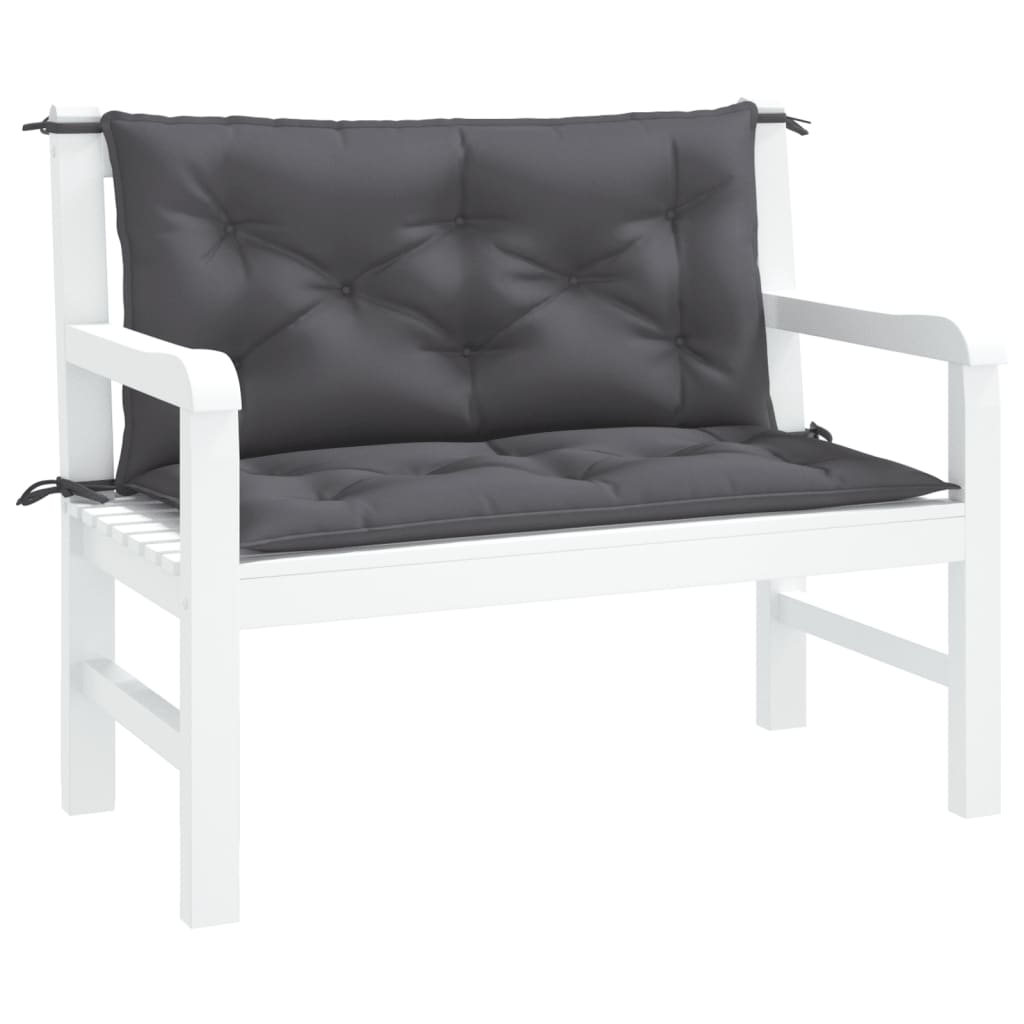 Coussins de banc de jardin 2 pcs Anthracite 100x50x7 cm Tissu Oxford
