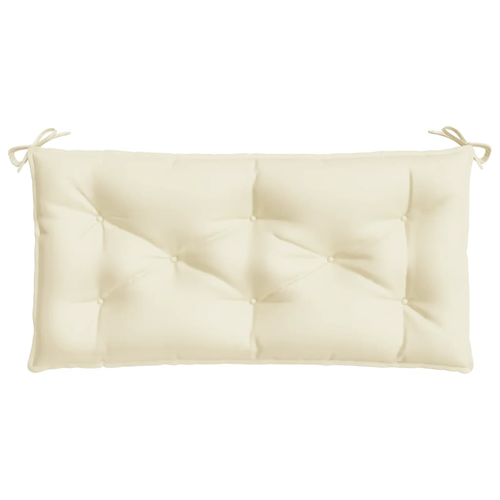 Coussins de banc de jardin 2 pcs Crème 100x50x7 cm Tissu Oxford