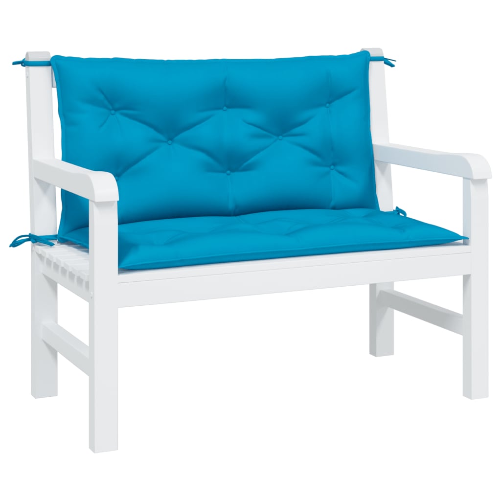 Garden Bench Cushions 2 pcs Light Blue 100x50x7 cm Oxford Fabric