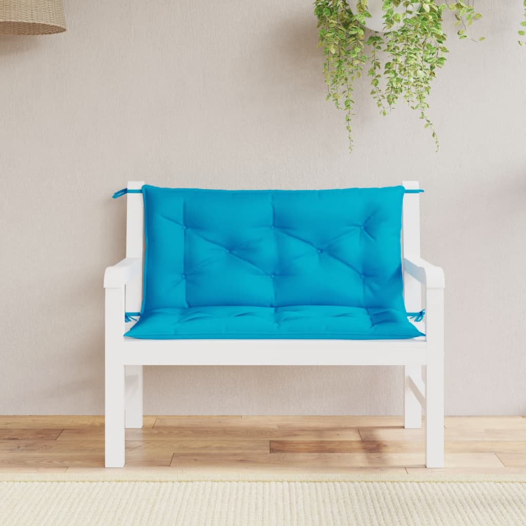Garden Bench Cushions 2 pcs Light Blue 100x50x7 cm Oxford Fabric