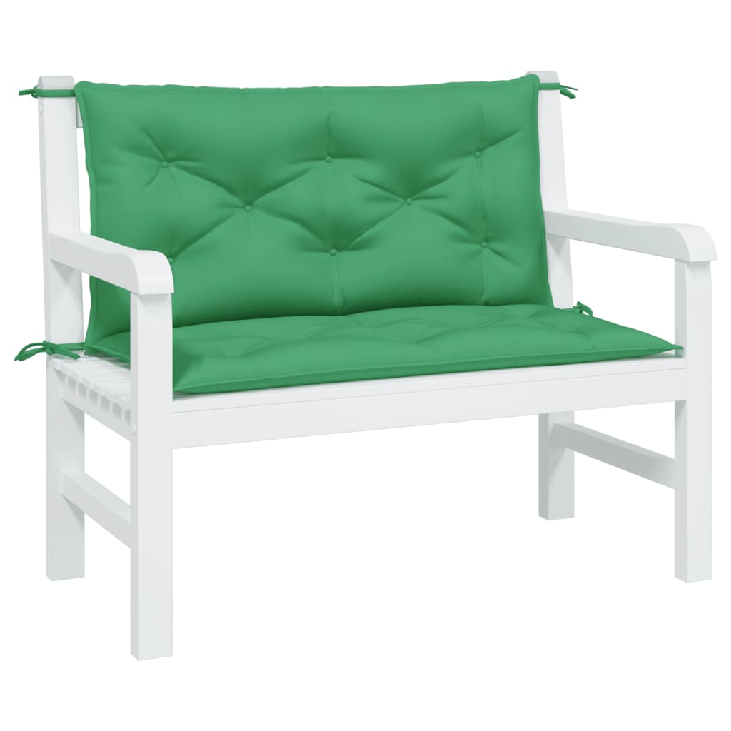 Garden Bench Cushions 2 pcs. Green 100x50x7 cm Oxford Fabric