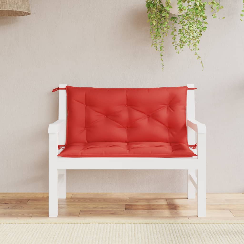 Garden Bench Cushions 2 pcs Red 100x50x7 cm Oxford Fabric