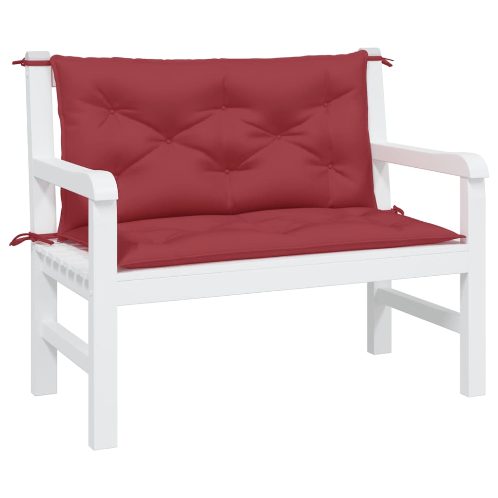 Garden Bench Cushions 2 pcs. Wine Red 100x50x7 cm Oxford Fabric