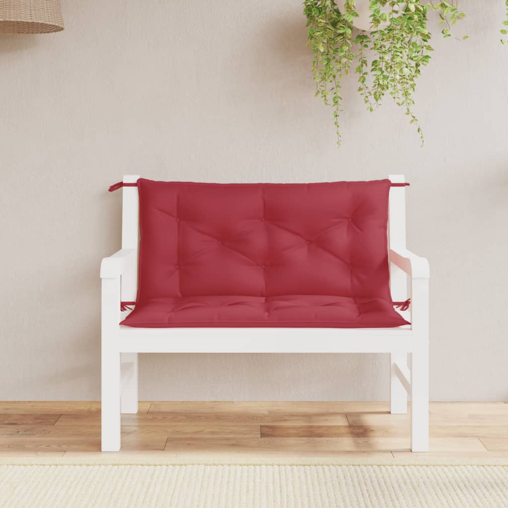 Garden Bench Cushions 2 pcs. Wine Red 100x50x7 cm Oxford Fabric