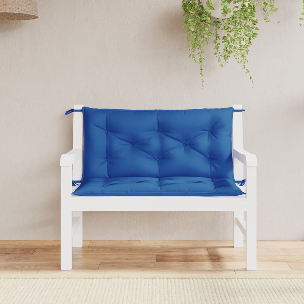 Garden Bench Cushions 2 pcs. Royal Blue 100x50x7 cm Oxford Fabric