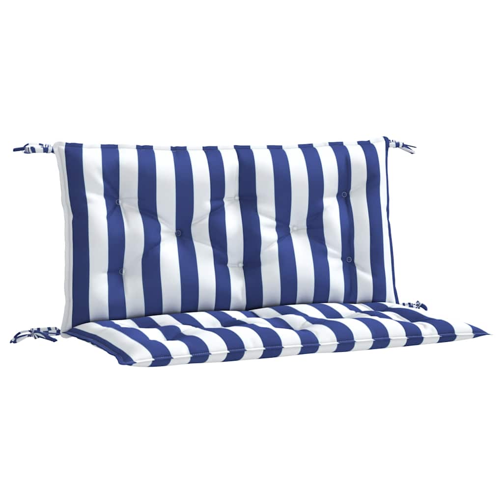 Garden Bench Cushions 2 Pcs. Blue & White Striped 100x50x7cm Fabric