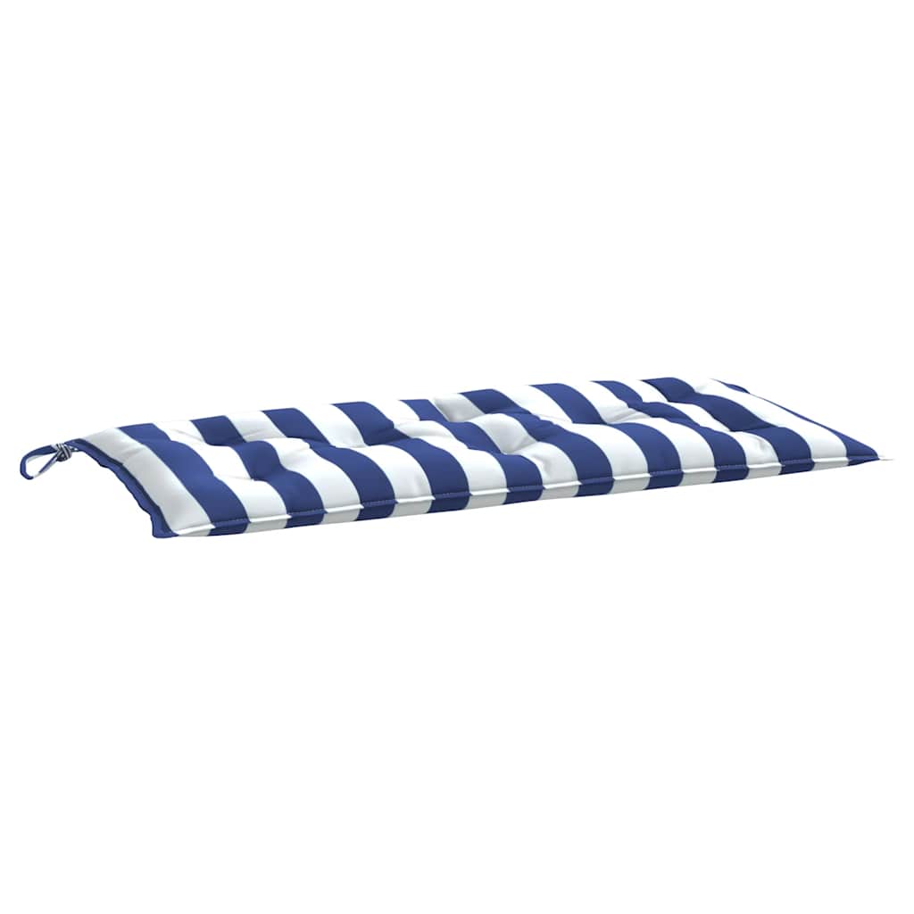 Garden Bench Cushions 2 Pcs. Blue & White Striped 100x50x7cm Fabric
