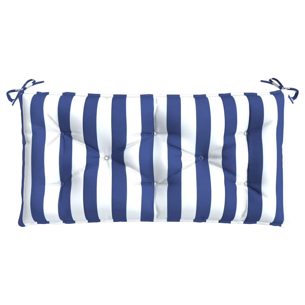 Garden Bench Cushions 2 Pcs. Blue & White Striped 100x50x7cm Fabric