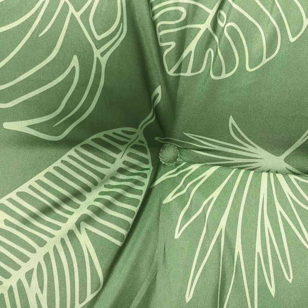 Garden bench cushions 2 pcs. leaf pattern 100x50x7 cm fabric
