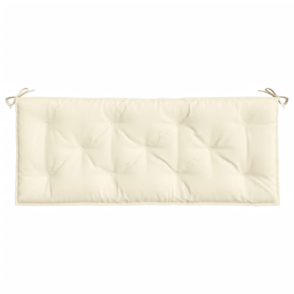 Garden Bench Cushions 2 pcs. Cream White 120x50x7 cm Oxford Fabric