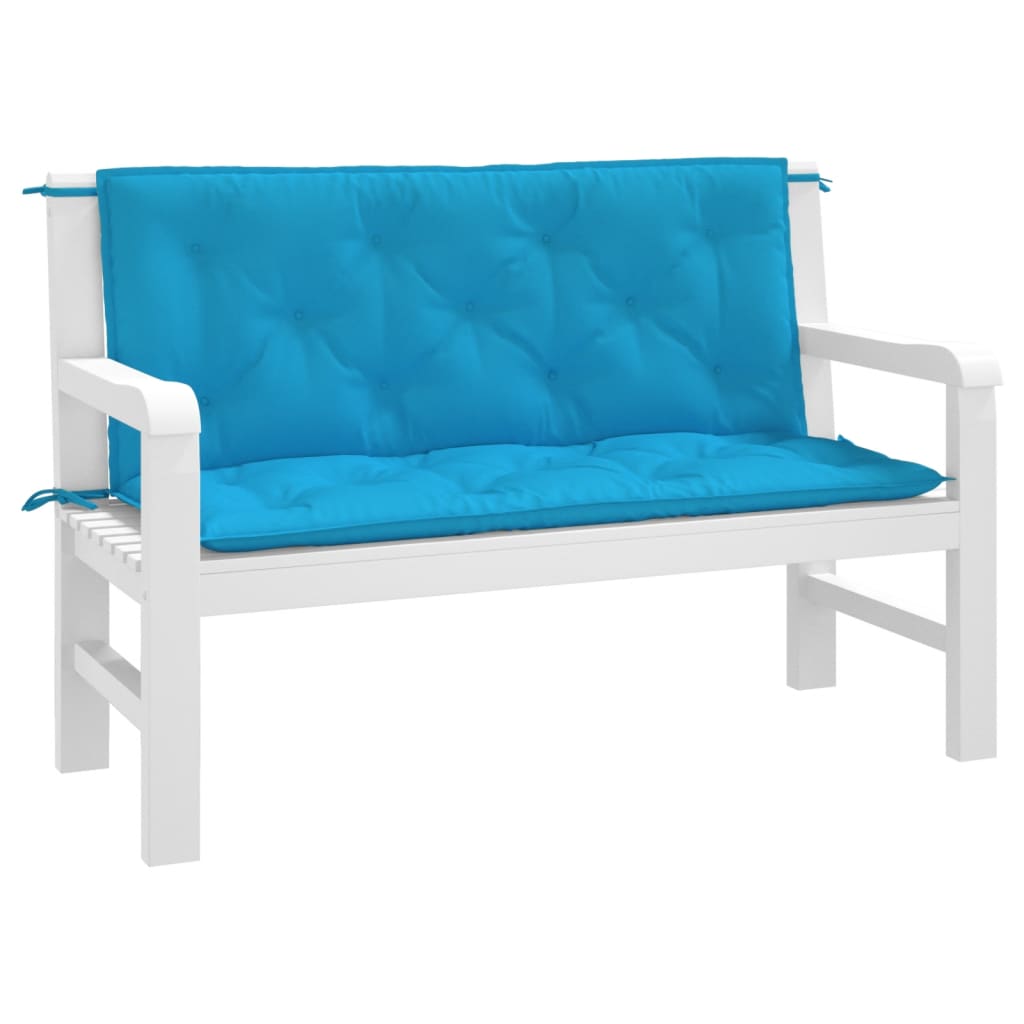 Garden Bench Cushions 2 pcs. Light Blue 120x50x7 cm Oxford Fabric