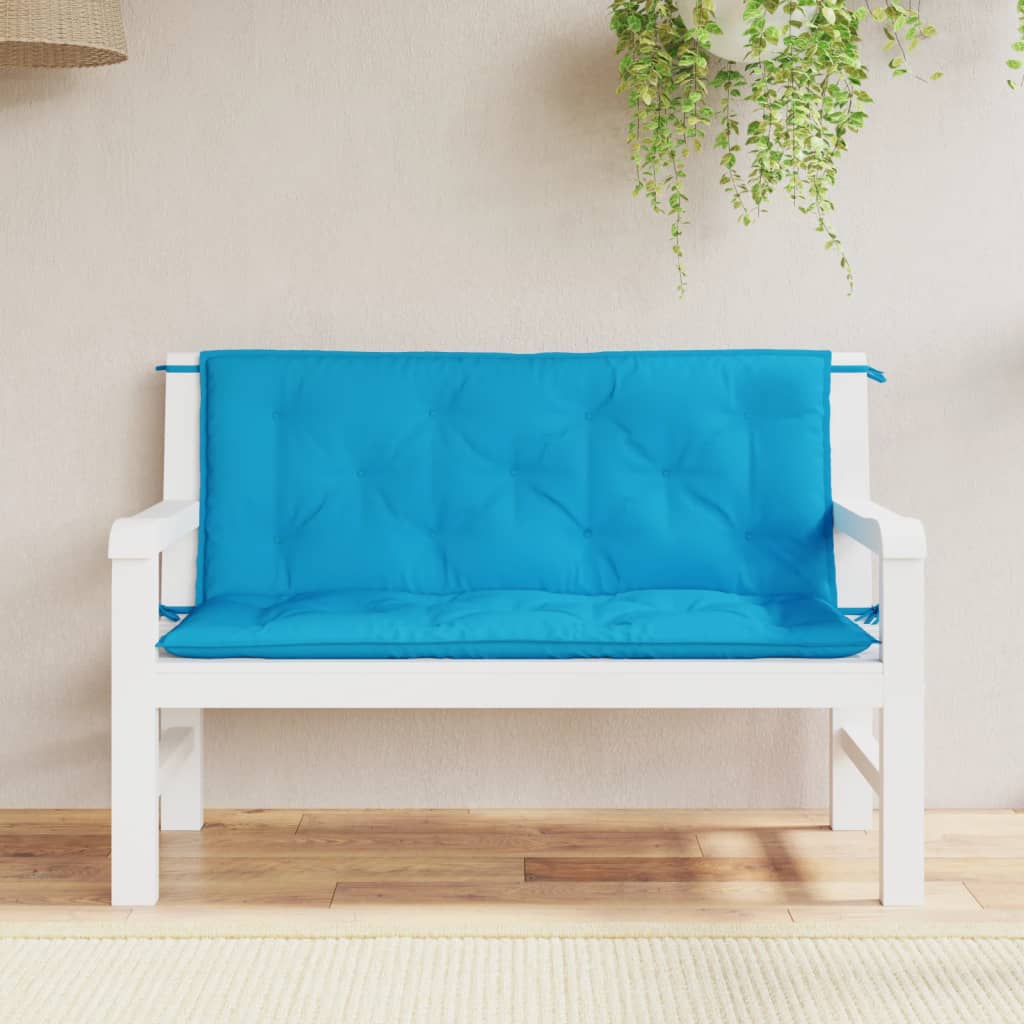 Garden Bench Cushions 2 pcs. Light Blue 120x50x7 cm Oxford Fabric