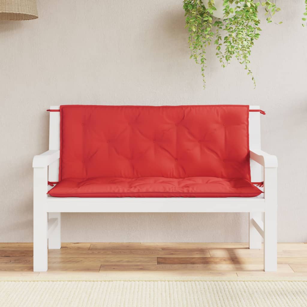 Garden Bench Cushions 2 pcs. Red 120x50x7 cm Oxford Fabric
