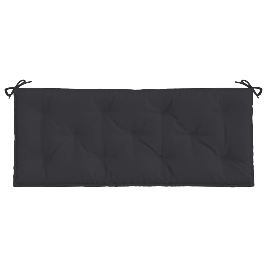 Garden Bench Cushions 2 pcs. Black 120x50x7 cm Oxford Fabric