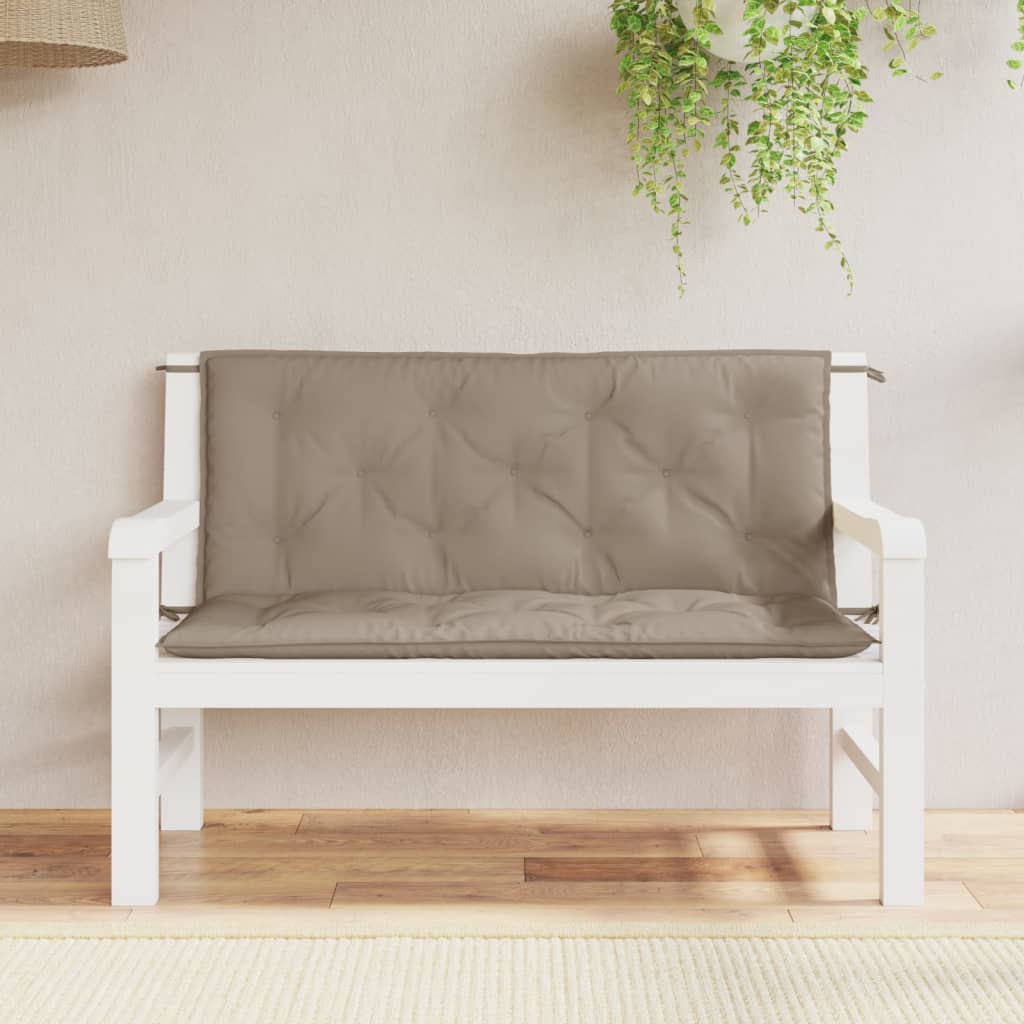 Garden Bench Cushions 2 pcs. Taupe 120x50x7 cm Oxford Fabric