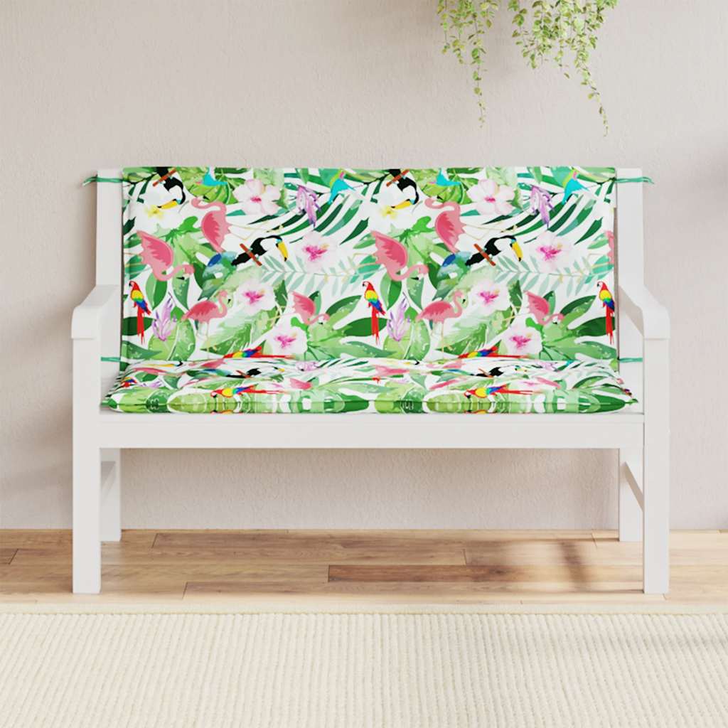 Garden Bench Cushions 2 pcs. Multicoloured 120x50x7 cm Fabric