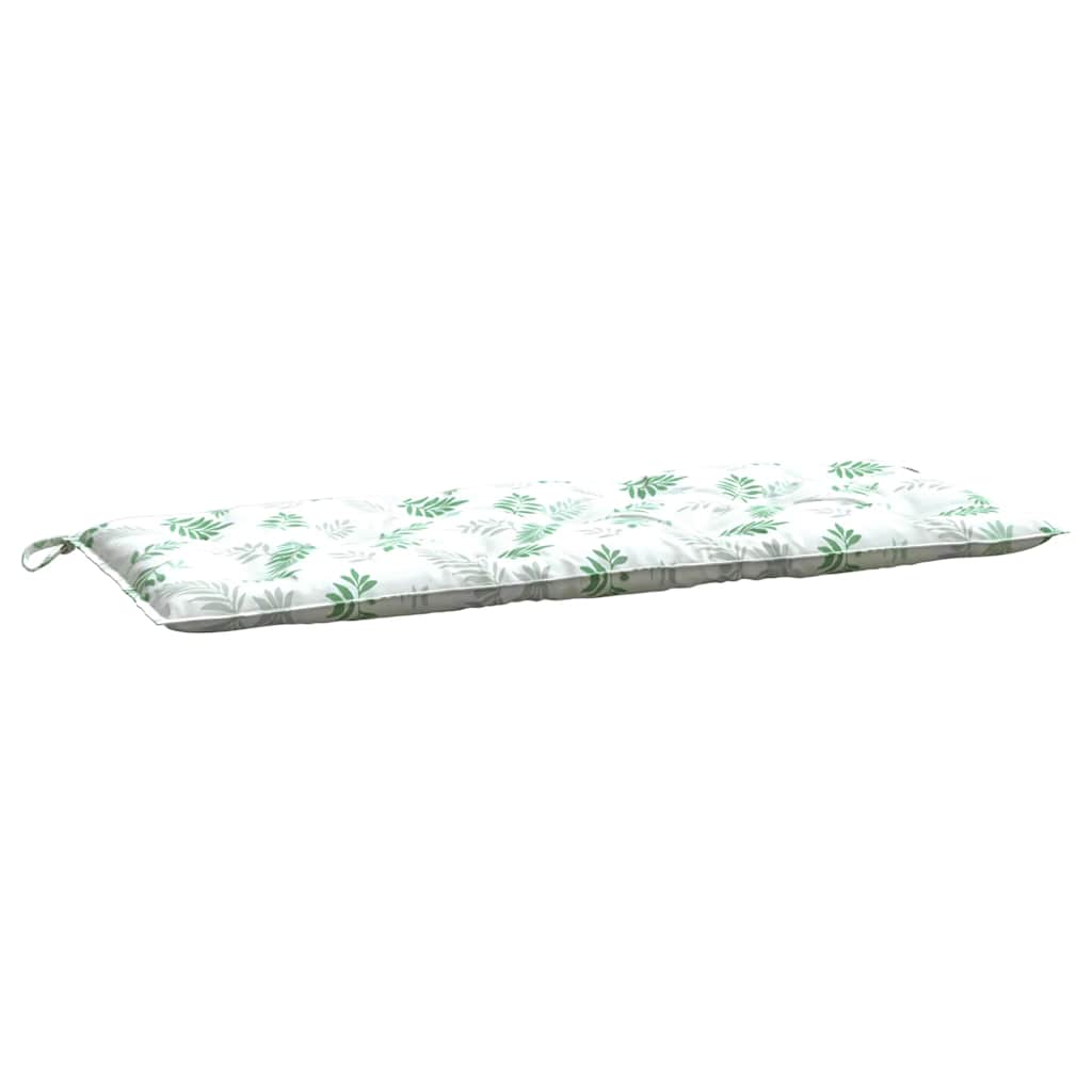 Garden Bench Cushions 2 Pcs. Leaf Pattern 120x50x7 cm Fabric