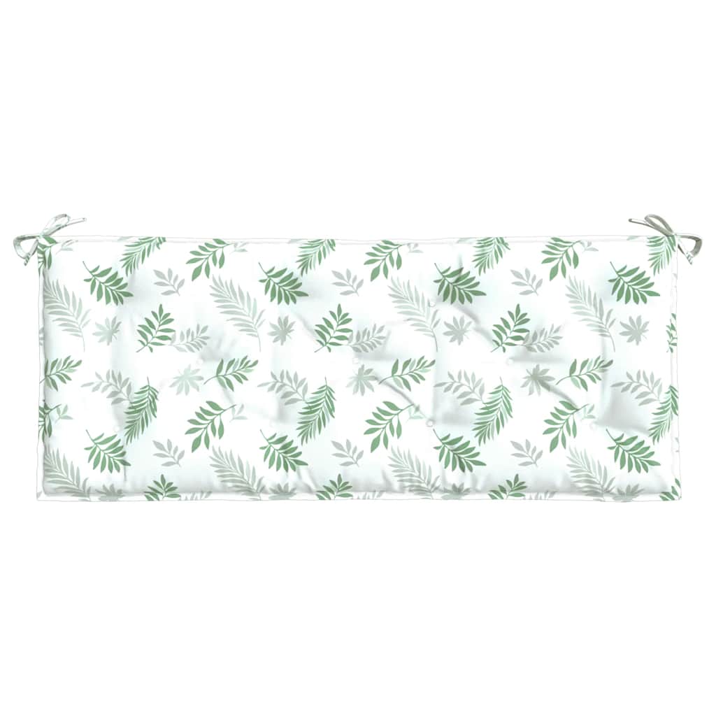 Garden Bench Cushions 2 Pcs. Leaf Pattern 120x50x7 cm Fabric