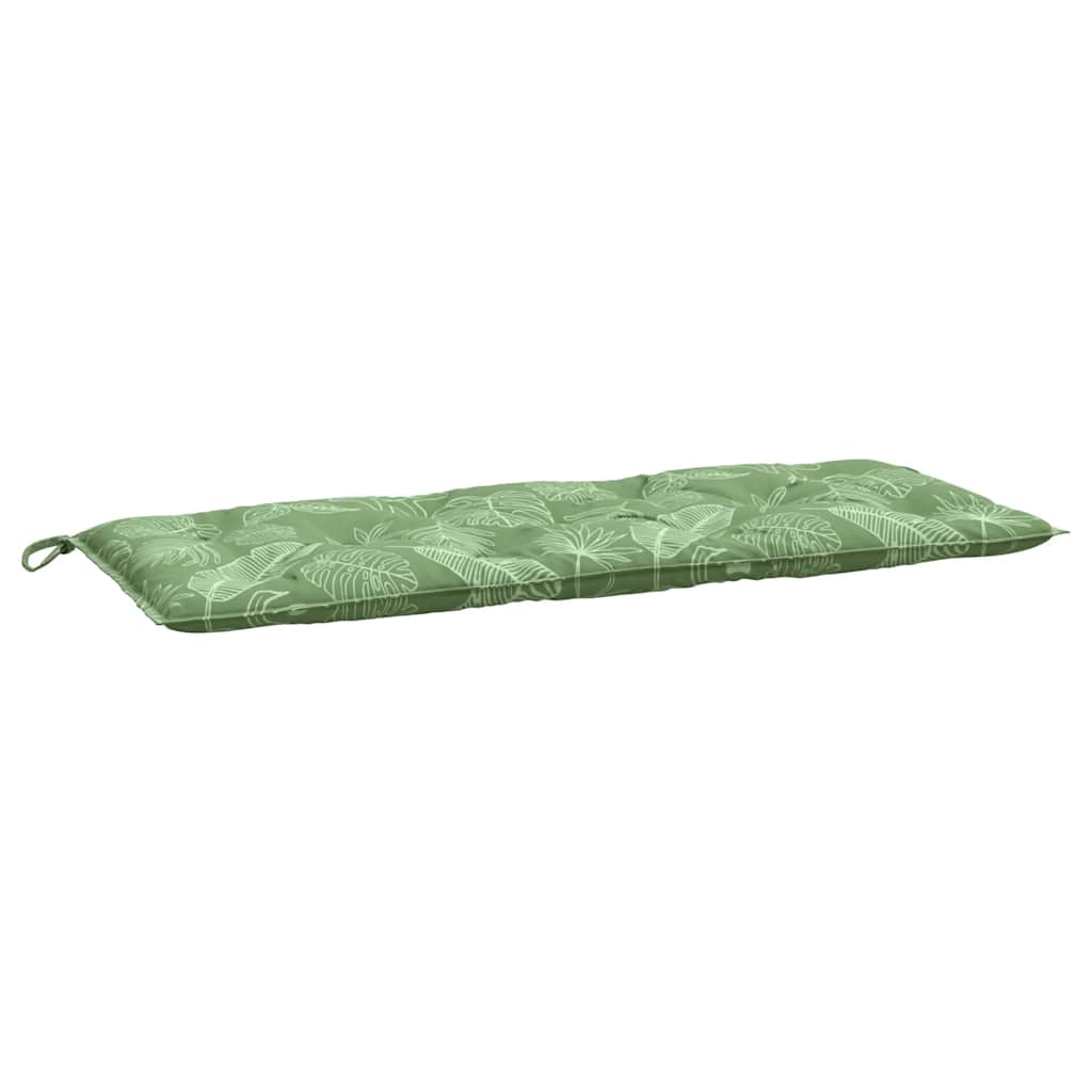Coussins pour banc de jardin 2 pcs motif feuille 120x50x7 cm Tissu