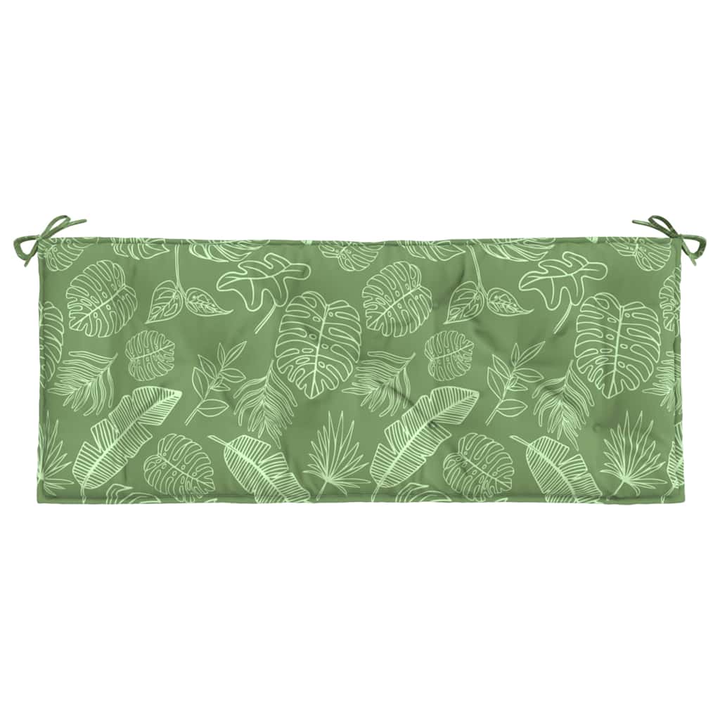 Coussins pour banc de jardin 2 pcs motif feuille 120x50x7 cm Tissu