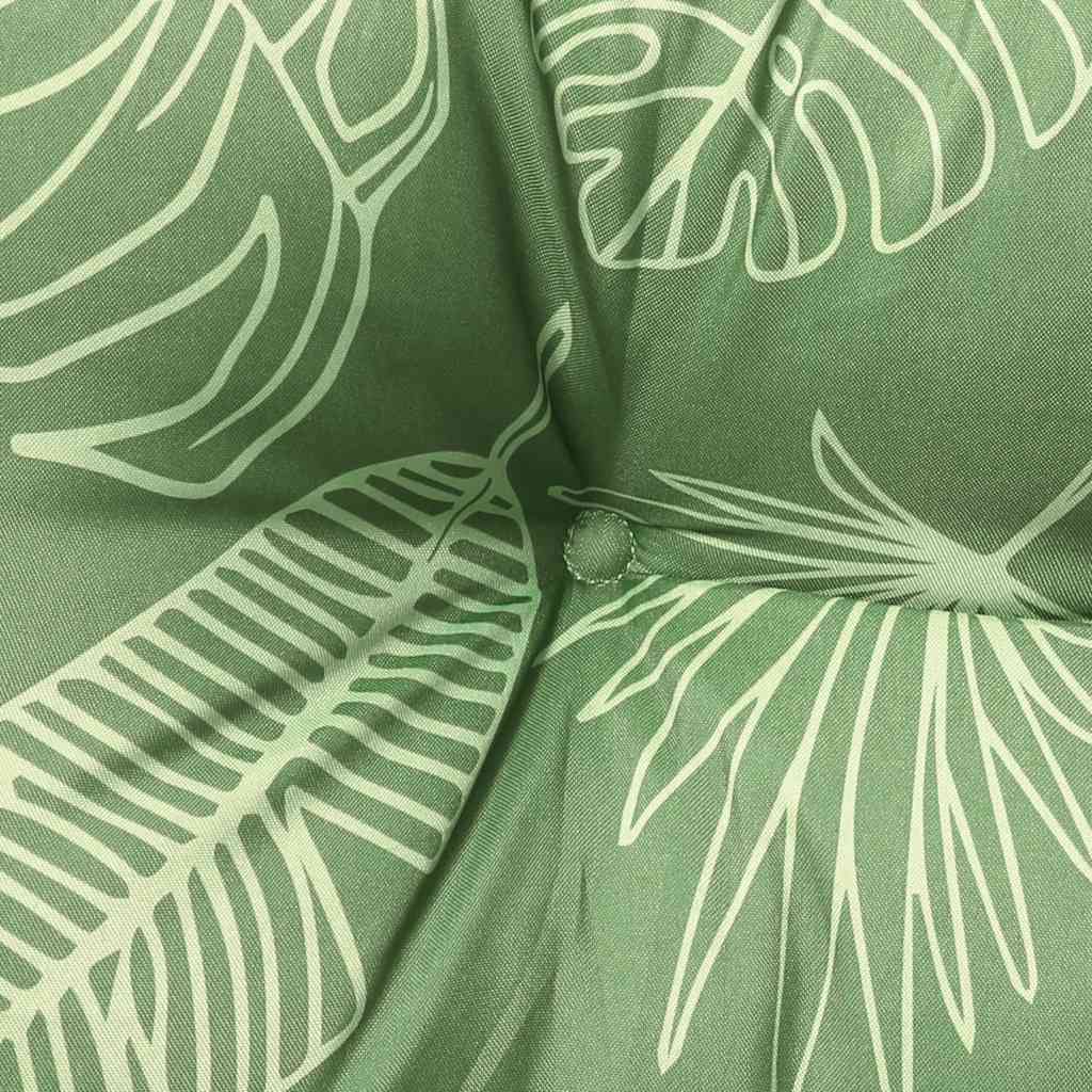 Coussins pour banc de jardin 2 pcs motif feuille 120x50x7 cm Tissu