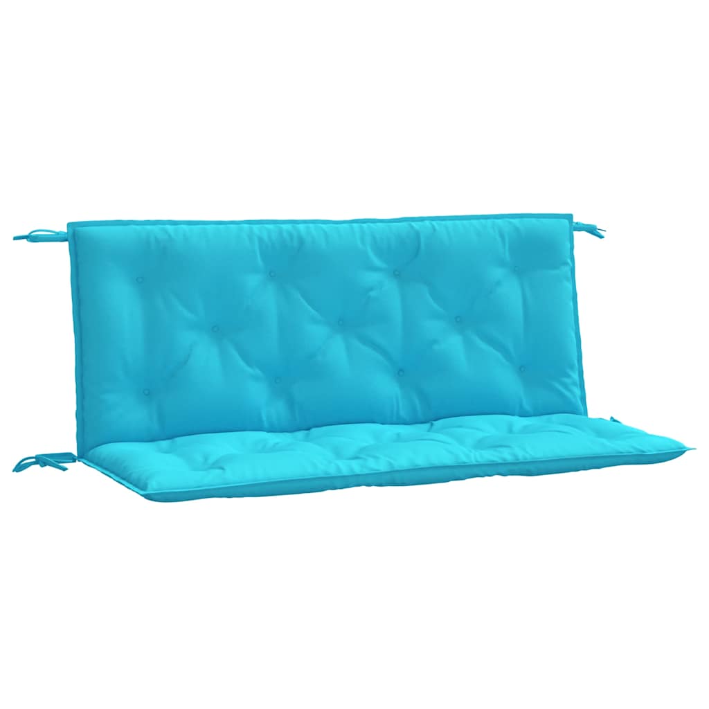 Coussins pour banc de jardin 2 pcs Turquoise 120x50x7 cm Tissu