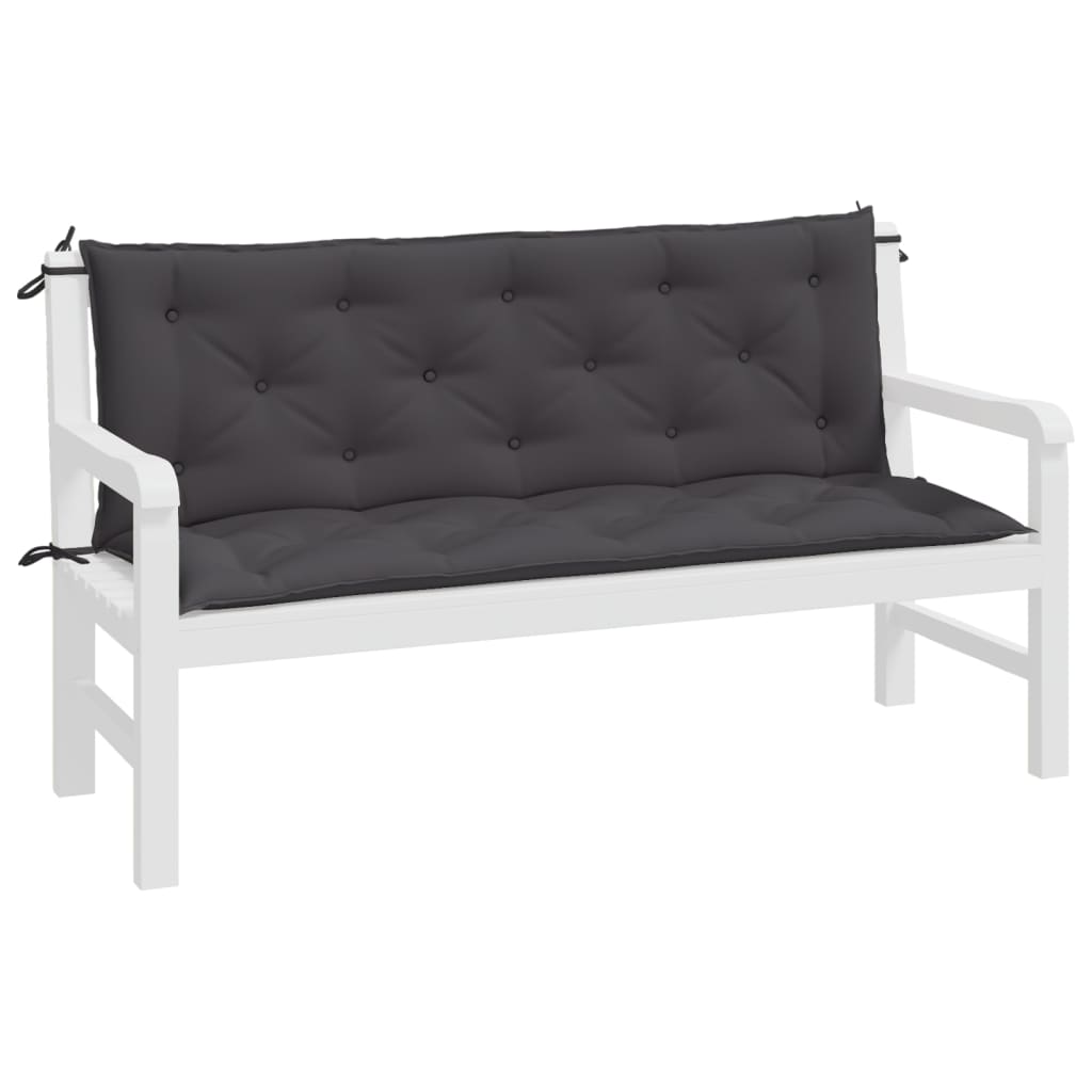 Coussins pour banc de jardin 2 pcs anthracite 150x50x7 cm Tissu Oxford