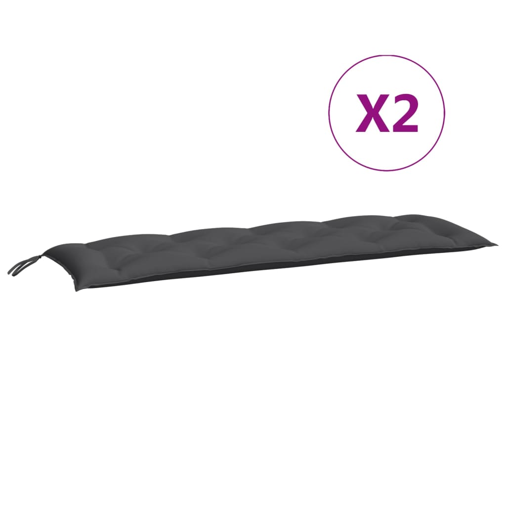 Coussins pour banc de jardin 2 pcs anthracite 150x50x7 cm Tissu Oxford